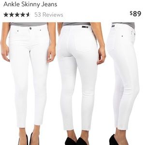 High waisted KUT from the Kloth, white jeans.